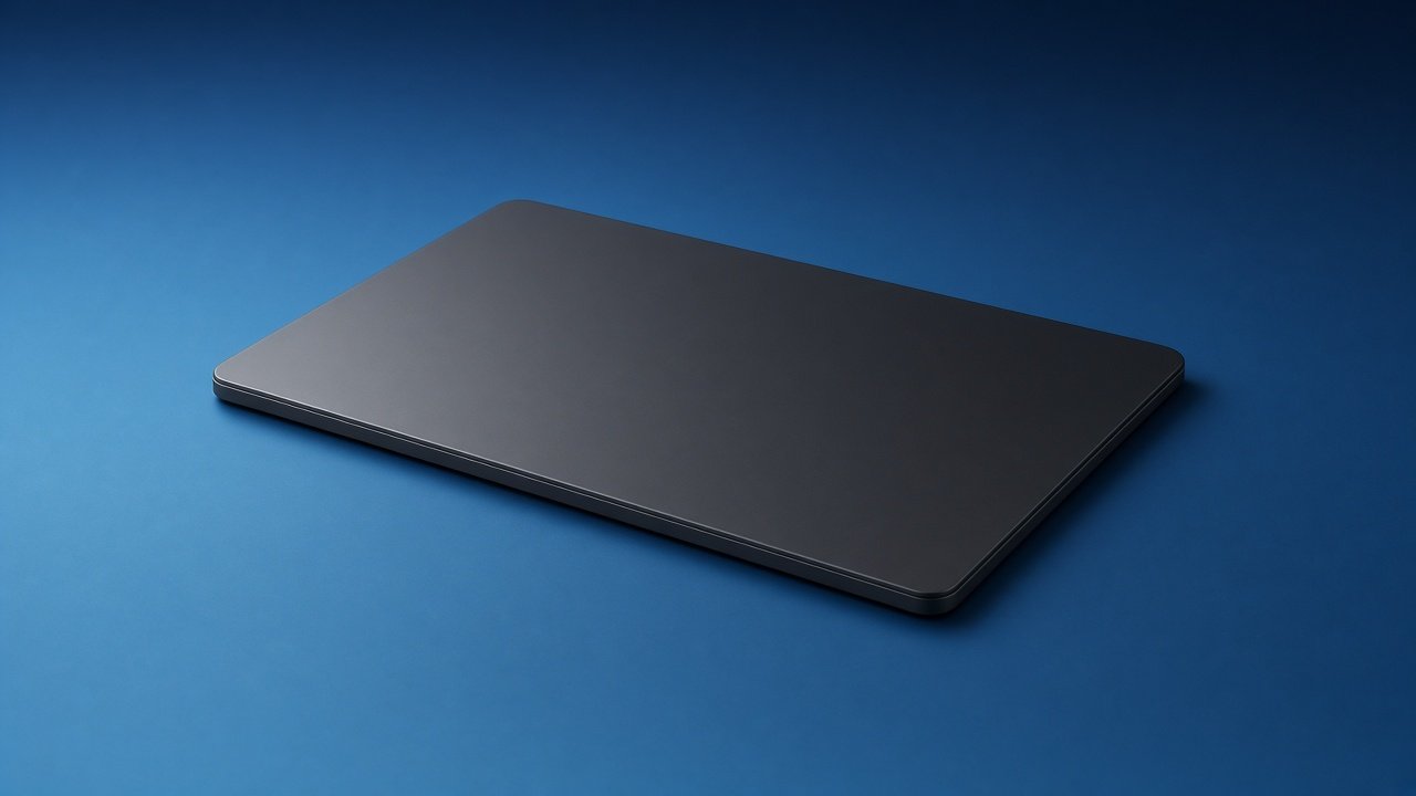 Tablet photographed as a long horizontal slab