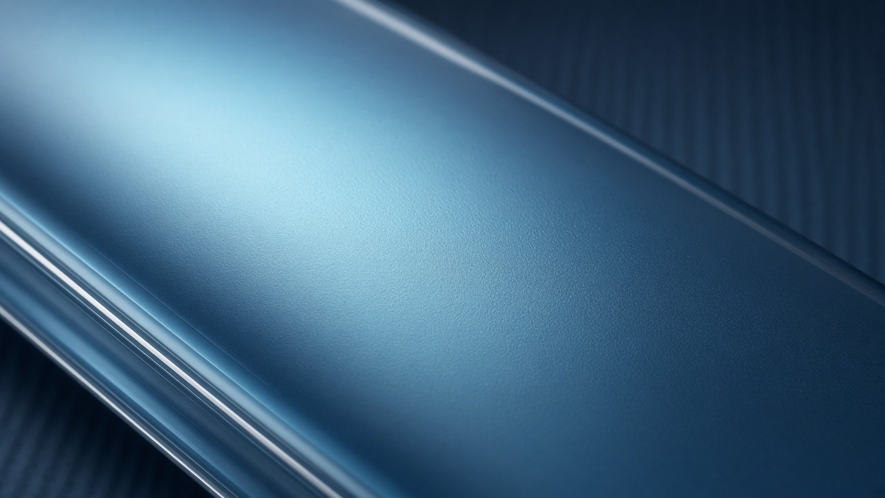 Close detail of glass and metal on a mobile device